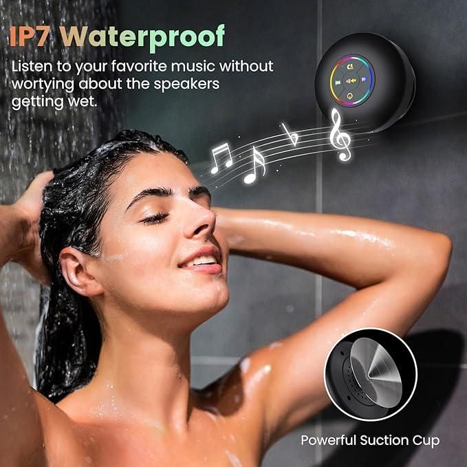 Waterproof Bluetooth Speaker with Suction Cup – Portable &amp; Loud